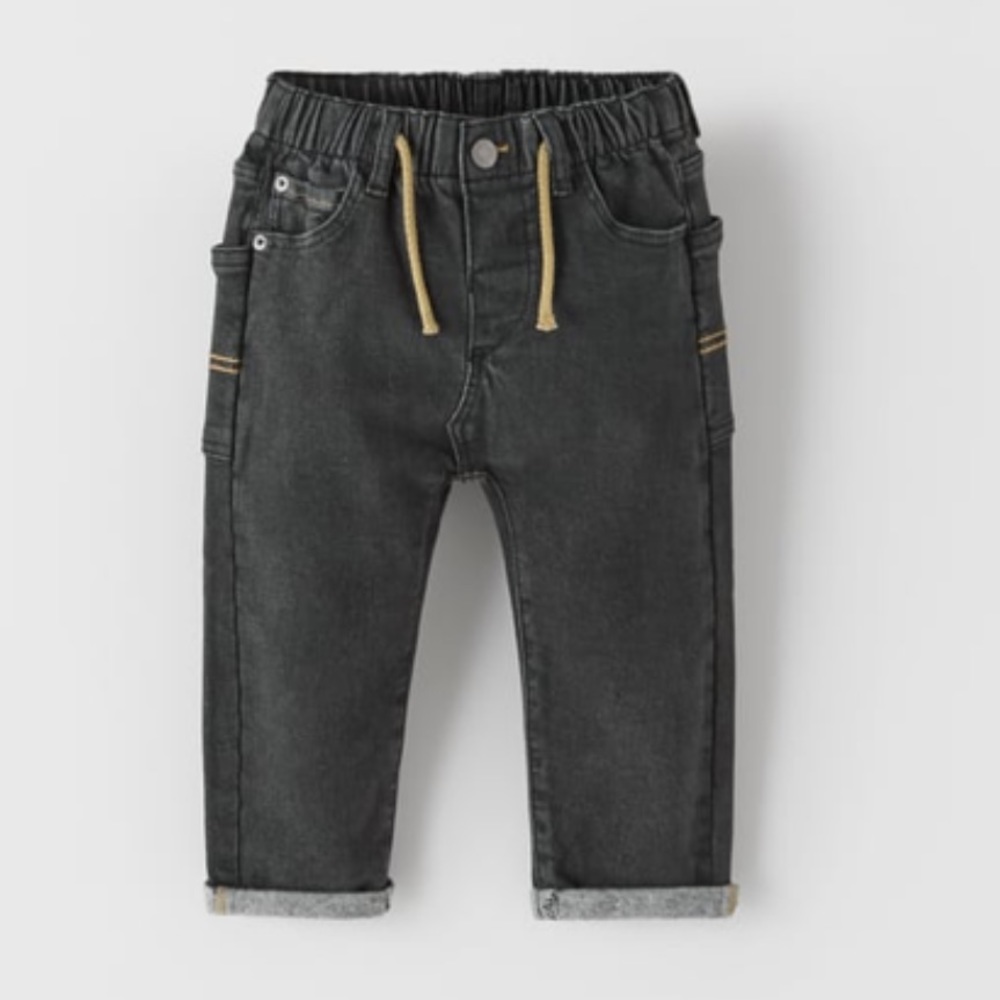 Zara black relaxed fit jeans - size 2-3 years old